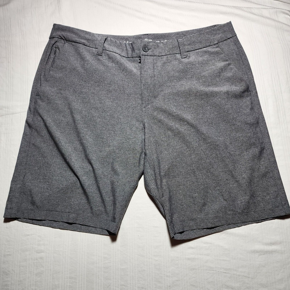Hang Ten Mens Shorts Size 40 Gray Belt Loops Button Zip Drawstring Pockets